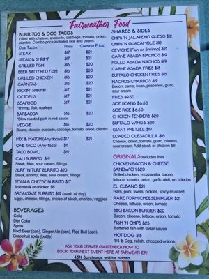 Menu photo 1 Fairweather Rooftop Bar San Diego, CA