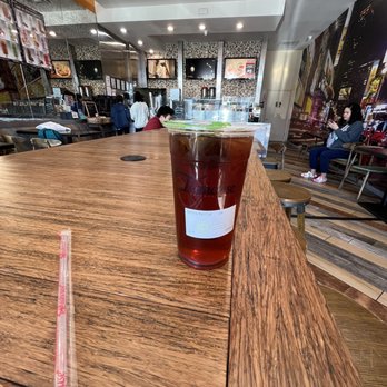 The Teahouse Tapioca & Tea - a glass of tea on the bar - Bubble Tea Near Me - Houston, Texas The Teahouse Tapioca & Tea - a glass of tea on the bar - Bubble Tea Near Me - Houston, Texas
