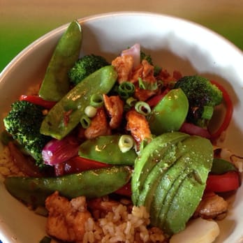 Islands Restaurant - Chicken hoisin bowl with avocado - Burgers Near Me - Long Beach, California