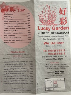 Menu photo 4 Lucky Garden Methuen, MA