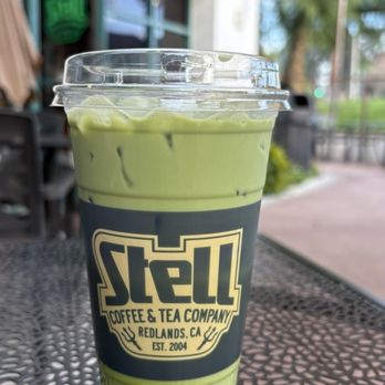 Stell Coffee & Tea Company - 24 oz. Iced Matcha - Coffee & Tea Near Me - Redlands, California Stell Coffee & Tea Company - 24 oz. Iced Matcha - Coffee & Tea Near Me - Redlands, California