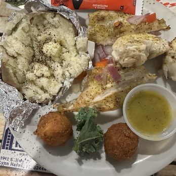 Capt's Table - Grilled Grouper Throats!!!!  The herb butter dipping sauce is to die for!!!! - Seafood Near Me - Panama City, Florida