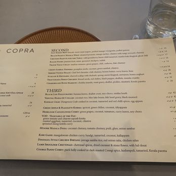 Copra - Menu april 2024 - Indian Near Me - San Francisco, California Copra - Menu april 2024 - Indian Near Me - San Francisco, California