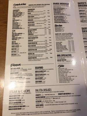 Menu photo 3 Davids Restaurant Asheboro, NC