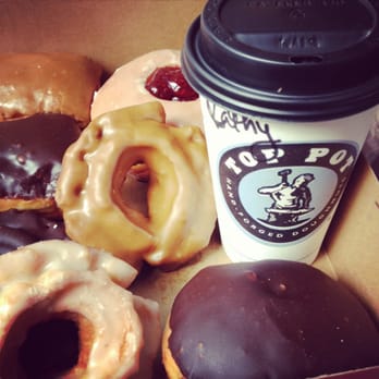 Top Pot Doughnuts - A dozen of their best -sellers and an Ovaltine latte - Bakeries Near Me - Seattle, Washington Top Pot Doughnuts - A dozen of their best -sellers and an Ovaltine latte - Bakeries Near Me - Seattle, Washington