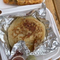 Delicias Pupuseria - Mixed (pork, beans, cheese) pupusa $5