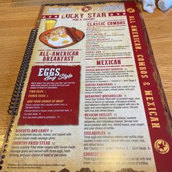 Lucky Star Pub & Eatery - Breakfast menu