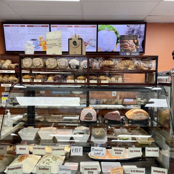 Joels Bagels - a display case full of baked goods - Pizza Near Me - Medford, New York Joels Bagels - a display case full of baked goods - Pizza Near Me - Medford, New York