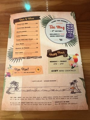 Menu photo 1 Cane Tiki Room Paso Robles, CA Menu photo 1 Cane Tiki Room Paso Robles, CA