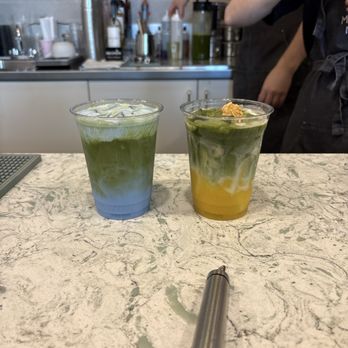 Matcha Magic - We got the coconut and the mango sticky rice matcha latte's. - Coffee & Tea Near Me - Seattle, Washington Matcha Magic - We got the coconut and the mango sticky rice matcha latte's. - Coffee & Tea Near Me - Seattle, Washington