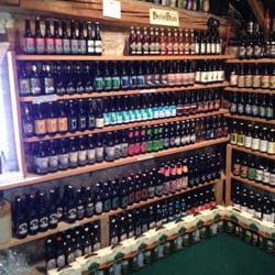 Hogs Back Brewery - Loads of bottles in the first floor shop above the brewery