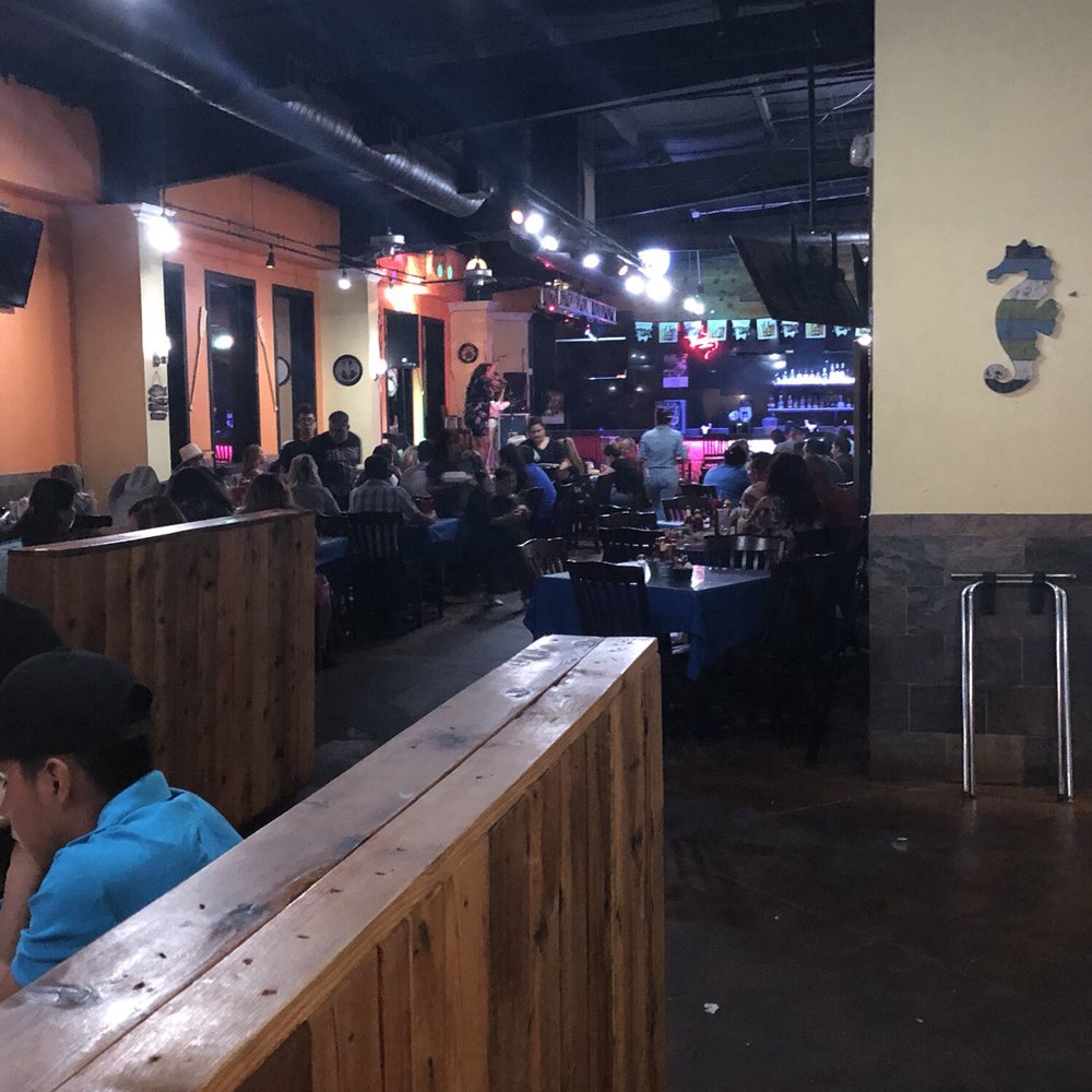Mariscos La Marina Seafood Grill - Room with stage view. - Mexican Near Me - Lancaster, Texas Mariscos La Marina Seafood Grill - Room with stage view. - Mexican Near Me - Lancaster, Texas