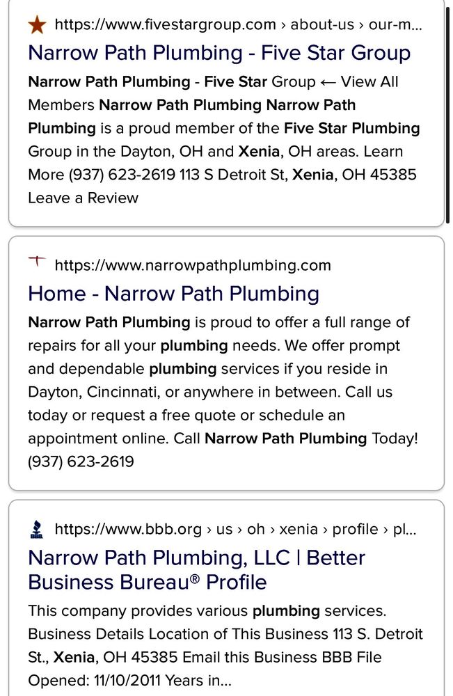 Slide of Five Star Dayton Plumbing