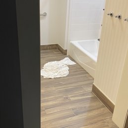 Someone's been washing in my tub. Someone's been washing in my tub.