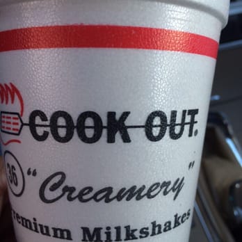 Cook Out - Chocolate Chip Cheesecake Shake ....that I didn't finish. It missed the mark on "cheesecake" flavor. - Burgers Near Me - Lithonia, Georgia