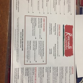 Riverwalk Cantina - Dinner menu. Good selections. - Tex-Mex Near Me - Grapevine, Texas Riverwalk Cantina - Dinner menu. Good selections. - Tex-Mex Near Me - Grapevine, Texas