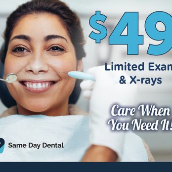 Same Day Dental - Now Accepting New Patients for $49 Limited Exam & X-Rays
Same Day Dental makes it easy to stay on top of your oral health. *Terms Apply - General Dentistry Near Me - Indianapolis, Indiana Same Day Dental - Now Accepting New Patients for $49 Limited Exam & X-Rays
Same Day Dental makes it easy to stay on top of your oral health. *Terms Apply - General Dentistry Near Me - Indianapolis, Indiana
