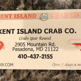 a business card for kent island crab co a business card for kent island crab co