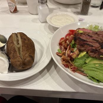 Grand Café - Steak Cobb and side of baked potato - Cafes Near Me - Reno, Nevada Grand Café - Steak Cobb and side of baked potato - Cafes Near Me - Reno, Nevada