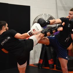 Point Blank Martial Arts and Fitness - Sparring helps capture our sense of self, reactions, timing and application. Always on the lookout for constant improvement.