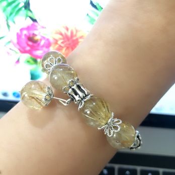 Hebes by Chloe - My Empire Gold Rutilated Quartz Bracelet. It's so clear and beautiful - Jewelry Near Me - Huntington Beach, California