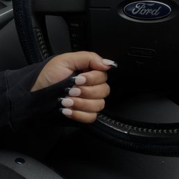 Black french tip full set