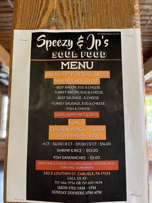 Menu photo 1 Speezy’s Breakfast Spot Carlisle, PA