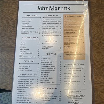 Menu photo 8 John Martin's Miami, FL Menu photo 8 John Martin's Miami, FL
