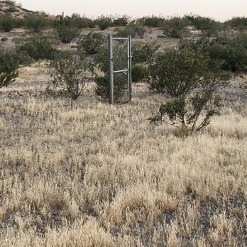 Little Roadside Chapel - Fence in the middle of nowhere near chapel - Local Flavor Near Me - Salome, Arizona