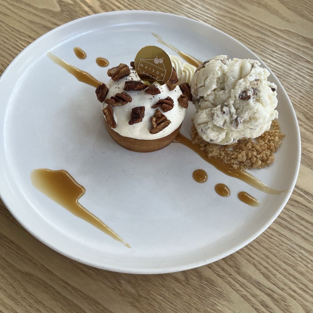 Maison Sweet - Butter pecan tart served with pecan butter ice cream - Bakeries Near Me - Philadelphia, Pennsylvania Maison Sweet - Butter pecan tart served with pecan butter ice cream - Bakeries Near Me - Philadelphia, Pennsylvania