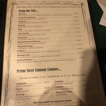 Prime Steer Supper Club - Seafood Near Me - Kaukauna, Wisconsin Prime Steer Supper Club - Seafood Near Me - Kaukauna, Wisconsin