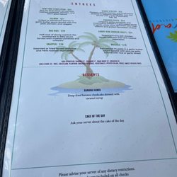 Paradise Bistro Bar & Grill - Menu