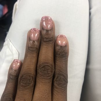 TVO Nails Spa - Gel nails with glitter ombré. - Nail Salons Near Me - Davie, Florida TVO Nails Spa - Gel nails with glitter ombré. - Nail Salons Near Me - Davie, Florida