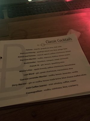Menu photo 4 Belmont Lounge Charleston, SC