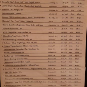 Crystal Beer Parlor - one page of the beer book! - Southern Near Me - Savannah, Georgia Crystal Beer Parlor - one page of the beer book! - Southern Near Me - Savannah, Georgia