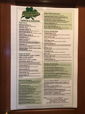 Menu photo 1 Malarky's Irish Pub Newport Beach, CA Menu photo 1 Malarky's Irish Pub Newport Beach, CA