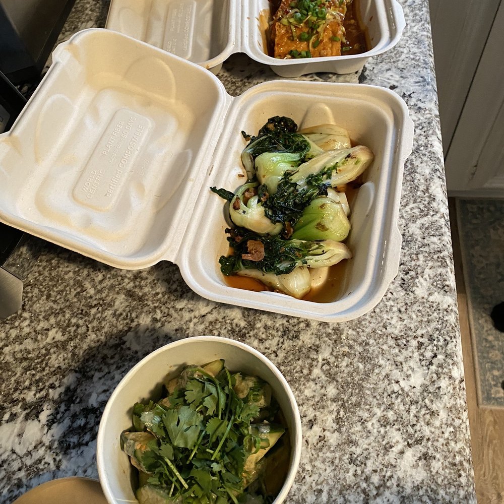 Crocodile Palace - Cucumber salad, shrimp bok choy, Bears paw tofu - Salad Near Me - Traverse City, Michigan