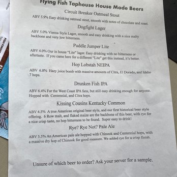 Flying Fish Taphouse - Beers they brew in house - Seafood Near Me - Jacksonville, Florida Flying Fish Taphouse - Beers they brew in house - Seafood Near Me - Jacksonville, Florida