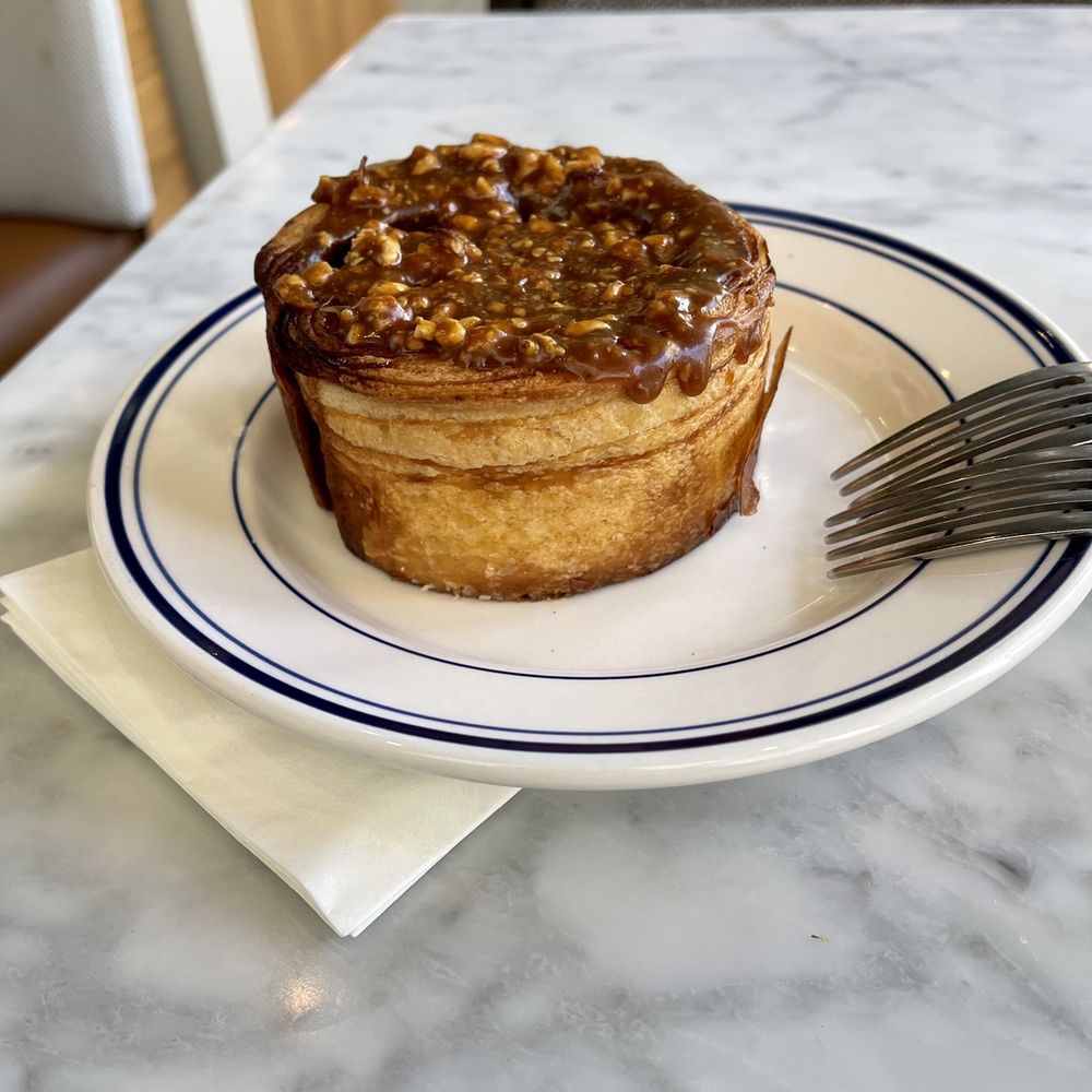 Cafe Beatrice - Maple caramel sticky bun, way too sweet - Cafes Near Me - Cambridge, Massachusetts