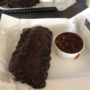Adam's Smokehouse - Half rack of pork ribs and Pit Beans - Barbeque Near Me - Saint Louis, Missouri Adam's Smokehouse - Half rack of pork ribs and Pit Beans - Barbeque Near Me - Saint Louis, Missouri