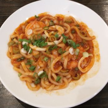 Ishin Udon - Puttanesca Udon by Ishin - Japanese Near Me - Houston, Texas Ishin Udon - Puttanesca Udon by Ishin - Japanese Near Me - Houston, Texas