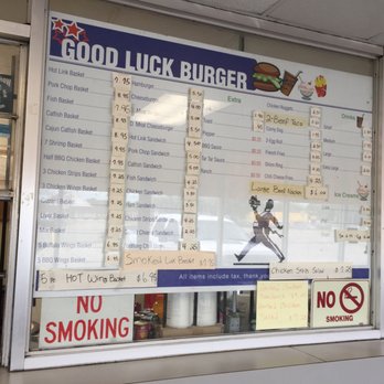 Good Luck Drive In - a menu for a good luck burger - Fast Food Near Me - Dallas, Texas Good Luck Drive In - a menu for a good luck burger - Fast Food Near Me - Dallas, Texas
