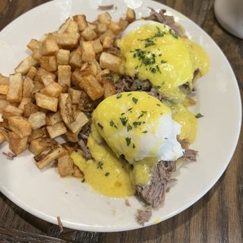 Fat Spoon Cafe - Eggs Benedict - substitute the beef instead of ham - Breakfast & Brunch Near Me - Ocean Springs, Mississippi Fat Spoon Cafe - Eggs Benedict - substitute the beef instead of ham - Breakfast & Brunch Near Me - Ocean Springs, Mississippi