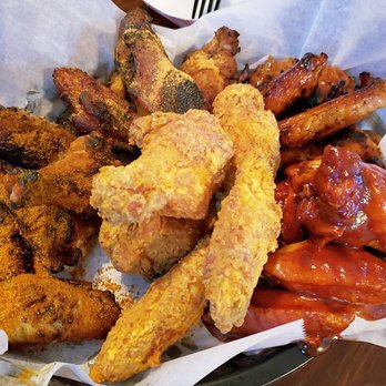 Wing King Cafe - Wing sampler. 25 wings (5 flavors) for $26. Great way to try multiple flavors. - American Near Me - Charlotte, North Carolina Wing King Cafe - Wing sampler. 25 wings (5 flavors) for $26. Great way to try multiple flavors. - American Near Me - Charlotte, North Carolina