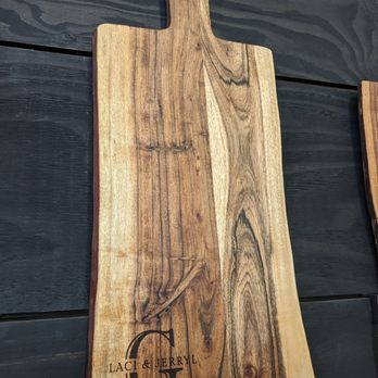 Spokane Gifts - One of our many personalizable cutting boards. View our whole cutting board wall and find the perfect fit for you! - Engraving Near Me - Spokane Valley, Washington Spokane Gifts - One of our many personalizable cutting boards. View our whole cutting board wall and find the perfect fit for you! - Engraving Near Me - Spokane Valley, Washington