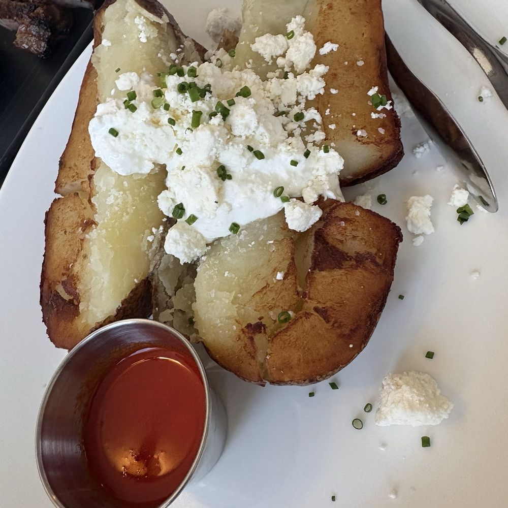 Fried baked potato