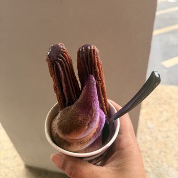 IYKYK Mochi Churro - Ube flavored ice cream and churro - Ice Cream & Frozen Yogurt Near Me - Dallas, Texas