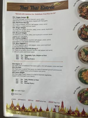 Menu photo 1 Thai Thai Restaurant Cody, WY Menu photo 1 Thai Thai Restaurant Cody, WY