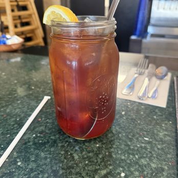 Cahoots Corner Cafe - The big mason jar of ice tea! - Breakfast & Brunch Near Me - Oakdale, California Cahoots Corner Cafe - The big mason jar of ice tea! - Breakfast & Brunch Near Me - Oakdale, California