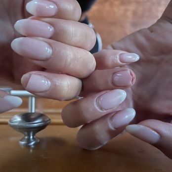 Happy Nails - Still healing. My left hand happened on Sunday and my right hand happened 2 days after getting them done. - Nail Salons Near Me - Redwood City, California